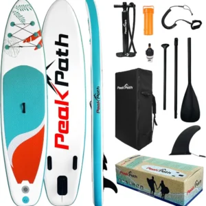 Inflatable Stand Up Paddle Board (6’’ Thick) with Premium SUP Accessories&Bag,Bottom Fin for Paddling,Surf Control,Non-Slip