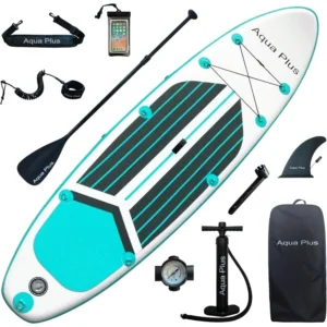 6inches Thick Inflatable SUP for All Skill Levels Stand Up Paddle Board,Paddle,Double Action Pump,ISUP Travel Backpack